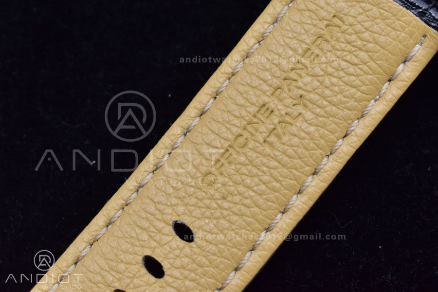 PAM217 H XF 1:1 Best Edition Superlumed Dial on Black Leather Strap A6497 with Y-Incabloc
