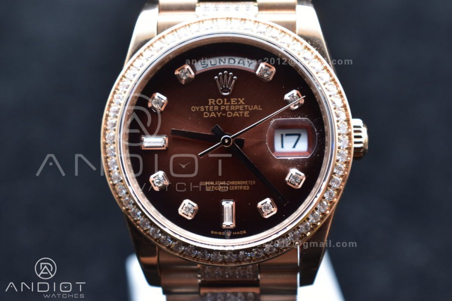 DayDate 36 RG BPF Best Version On President Bracelet A2836 V2