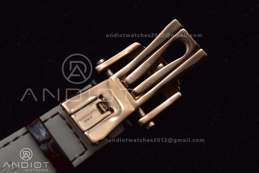 Nautilus 5712 SS/RG GRF Best Edition Gray Dial on Brown Croco Strap A23J