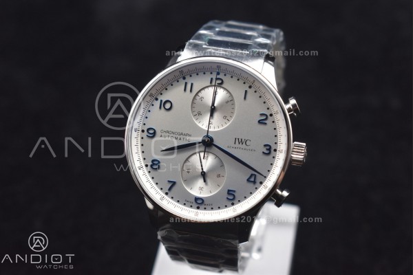 Portuguese Chrono IW3716 V6SF 1:1 Best Edition White Dial on SS Bracelet A69355