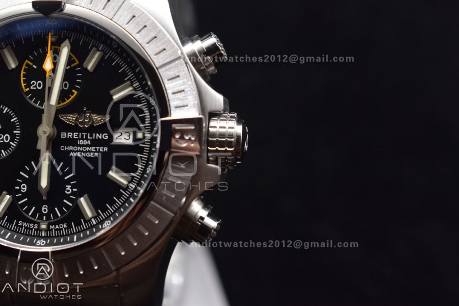 Avenger Chrono SS TF 1:1 Best Edition Black Dial on SS Bracelet A7750