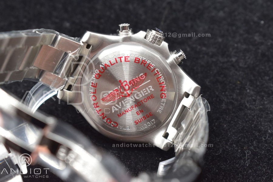Avenger Chrono SS TF 1:1 Best Edition Black Dial on SS Bracelet A7750