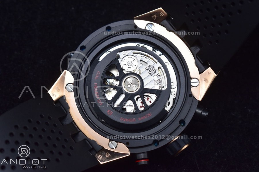 Carrera Cal. HEUER 01 45mm RG/RU Blk XF A1887