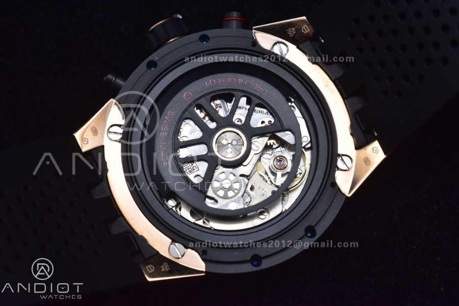 Carrera Cal. HEUER 01 45mm RG/RU Blk XF A1887