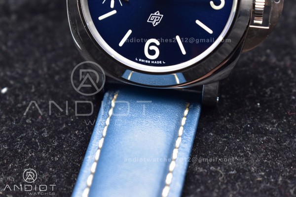PAM1085 SS HWF 1:1 Best Edition on Blue Leather St...