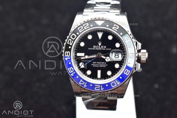 GMT Master II Clean 116710 black/blue 904L SS on Oyster Bracelet 3186    