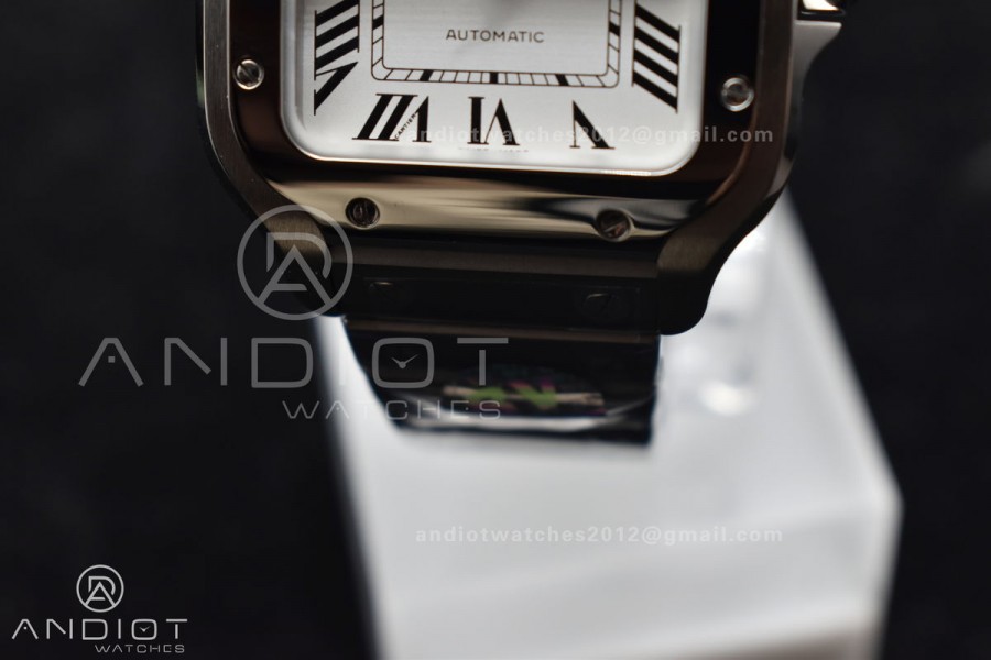 Santos de Cartier 35mm SS BVF 1:1 Best Edition White Dial on SS SmartLinks Bracelet MIYOTA 9015 V2
