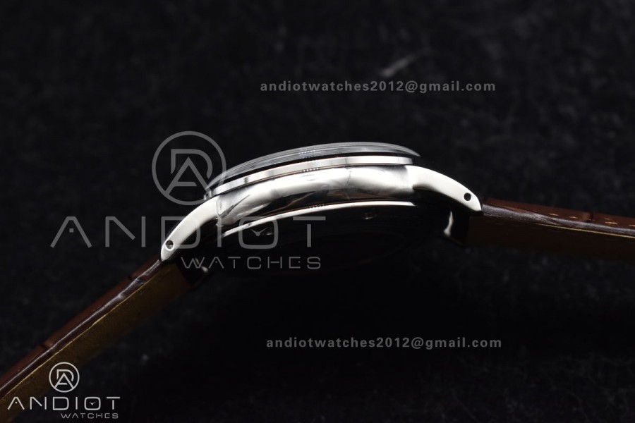 Grand Seiko Elegance Automatic SS GSF 1:1 Best Edition Cream Dial on Brown Leather Strap NH34