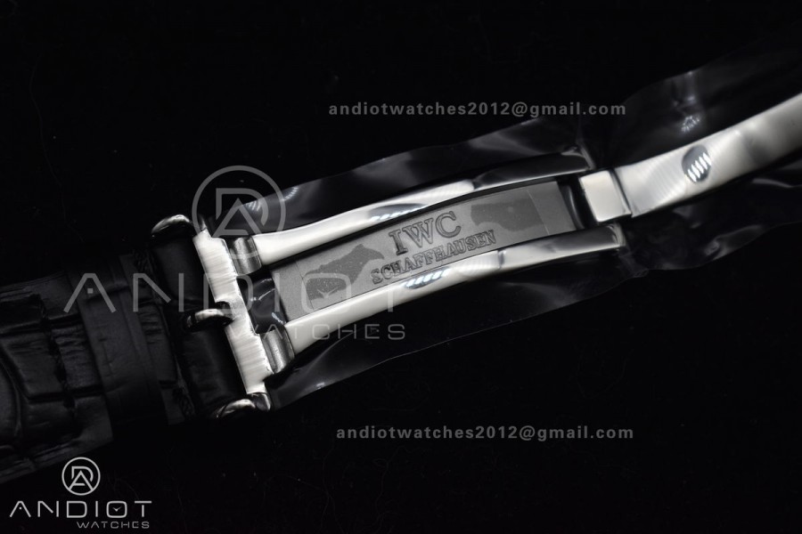 Portugieser Perpetual Calendar SS 5033 APSF 1:1 Best Edition Blue Dial on Black Leather Strap A52610 Clone