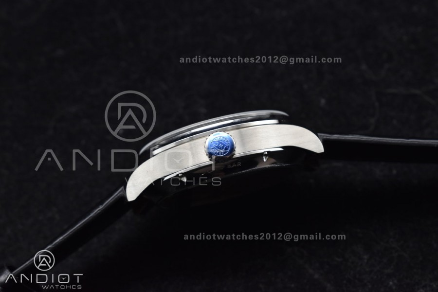 Portugieser Perpetual Calendar SS 5033 APSF 1:1 Best Edition Blue Dial on Black Leather Strap A52610 Clone