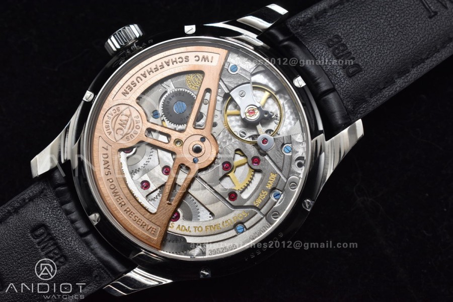 Portugieser Perpetual Calendar SS 5033 APSF 1:1 Best Edition Blue Dial on Black Leather Strap A52610 Clone