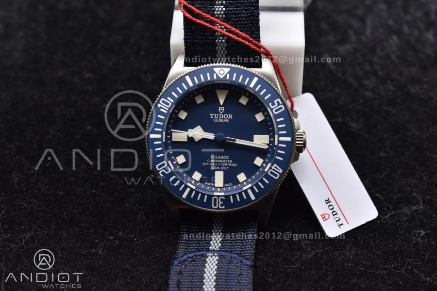 M+ Factory 1:1 Best Edition Tudor Pelagos FXD Navy Blue Titanium 