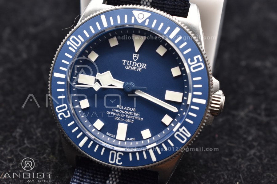 M+ Factory 1:1 Best Edition Tudor Pelagos FXD Navy Blue Titanium 