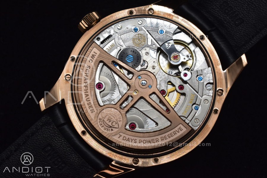Portugieser Perpetual Calendar RG 5033 APSF 1:1 Best Edition White Dial on Black Leather Strap A52610 Clone