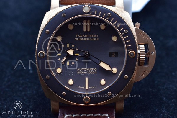 PAM968 V Bronzo VSF 1:1 Best Edition Brown Ceramic...