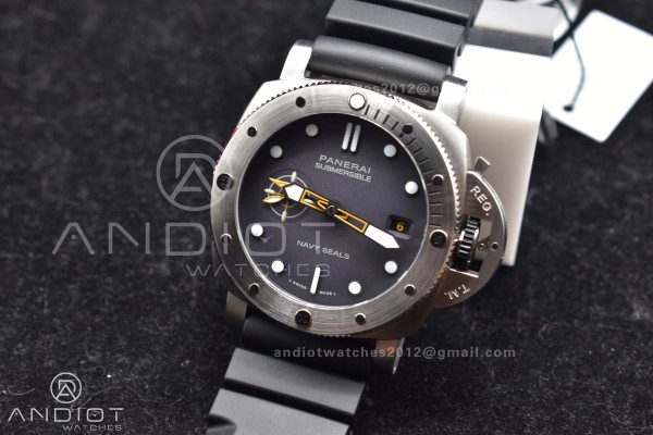 PAM1323 VSF 1:1 Best Edition Grey Dial On Black Ru...
