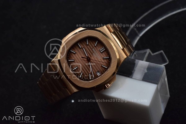 Nautilus 5711/1R RG 3KF 1:1 Best Edition Brown Tex...
