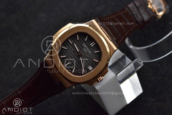 Nautilus 5711/1R RG 3KF 1:1 Best Edition Brown Tex...