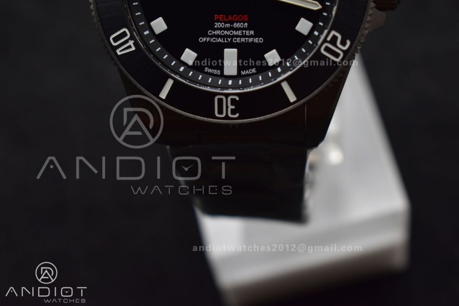 Pelagos 39mm Titanium ZF 1:1 Best Edition Black Dial on Titanium Bracelet A2824