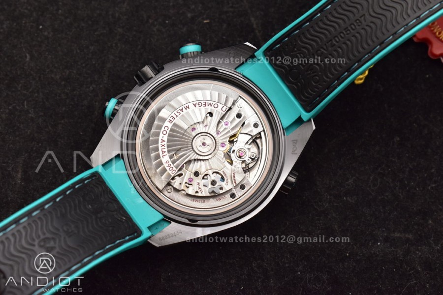 Planet Ocean Master Chrono Deep Black Ceramic M+SF 1:1 Best Edition Black Dial on Black Rubber Strap A9900