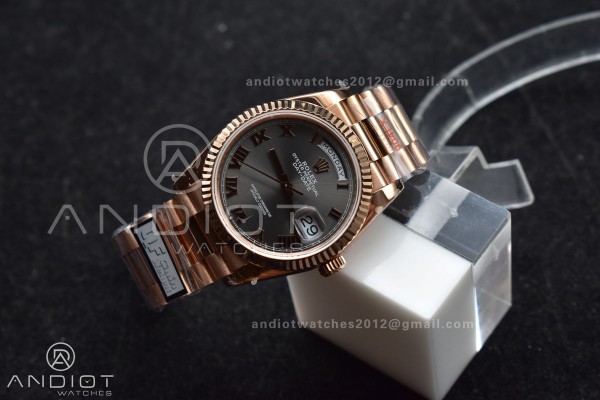 DayDate 36 RG QF Best Edition 904L Steel Grey Roma...
