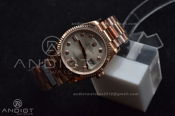 DayDate 36 RG QF Best Edition 904L Steel Silver Di...