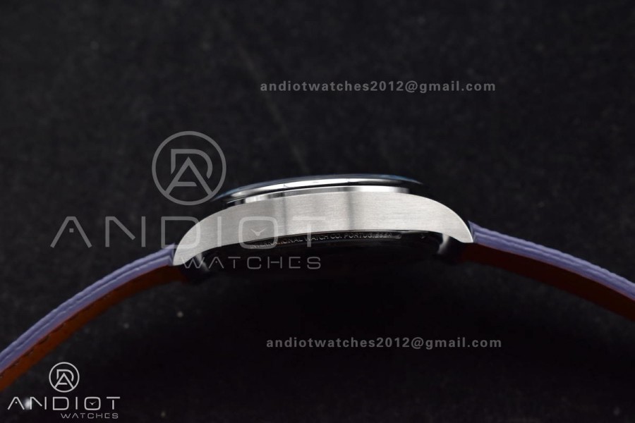 Portugieser Automatic 42mm SS APSF 1:1 Best Edition Ice Blue Dial on Purple Leather Strap A52011