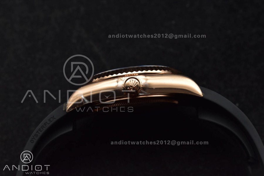 Sky-Dweller 336235 RG ZF 1:1 Best Edition White Dial on Oyster-flex Strap A23J (Gain Weight)