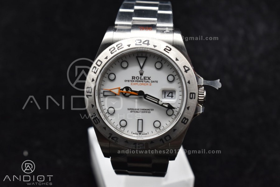 Explorer II 42mm 226570 Black 904L SS GMF 1:1 Best Edition White Dial On Bracelet VR3285 CHS
