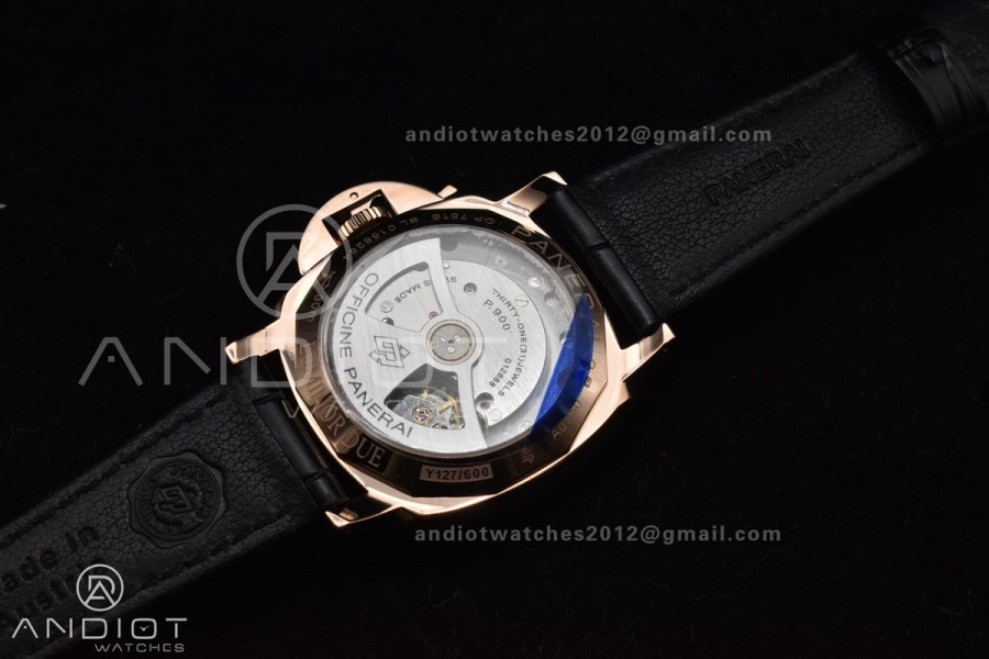 PAM1336 Luminor Due 42mm VSF Best Edition White Dial on Black Leather Strap P900
