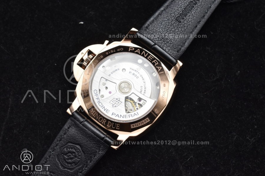 PAM1336 Luminor Due 42mm VSF Best Edition White Dial on Black Leather Strap P900
