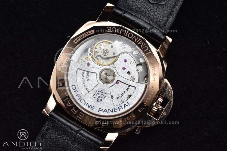 PAM1336 Luminor Due 42mm VSF Best Edition White Dial on Black Leather Strap P900