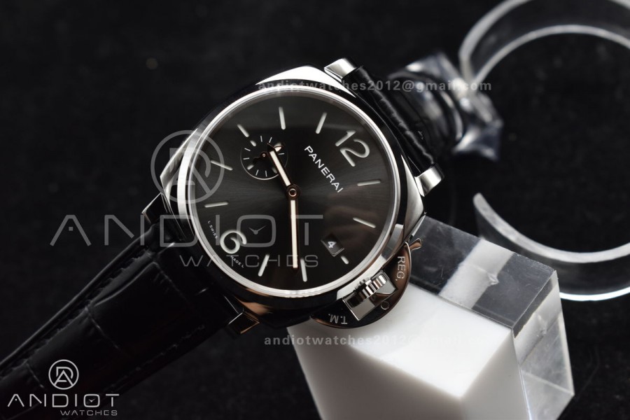 PAM1250 Luminor Due 42mm VSF Best Edition Gray Dial on Black Leather Strap P900