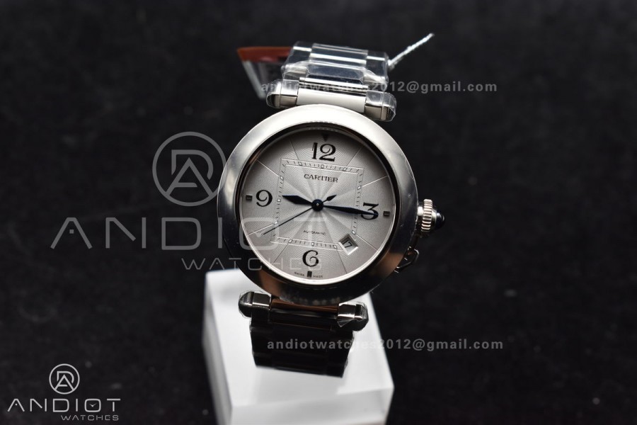 BVF Cartier Pasha Ladies Made 1:1 like the Genuine White Dial on SS Bracelet 
