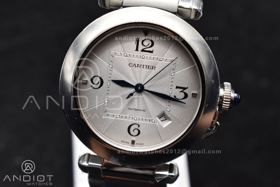 BVF Cartier Pasha Ladies Made 1:1 like the Genuine White Dial on SS Bracelet 