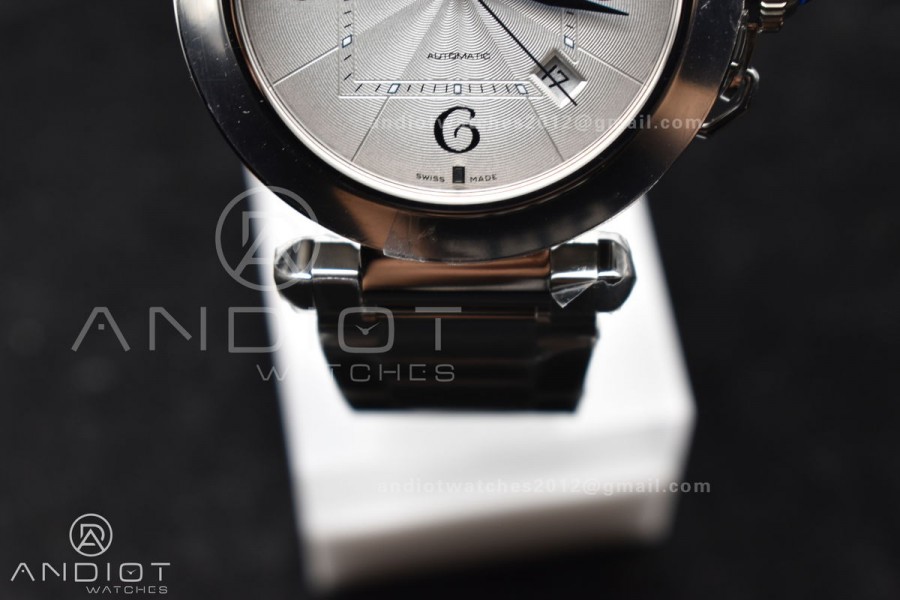 BVF Cartier Pasha Ladies Made 1:1 like the Genuine White Dial on SS Bracelet 