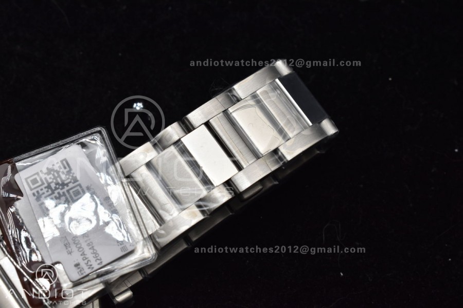 BVF Cartier Pasha Ladies Made 1:1 like the Genuine White Dial on SS Bracelet 