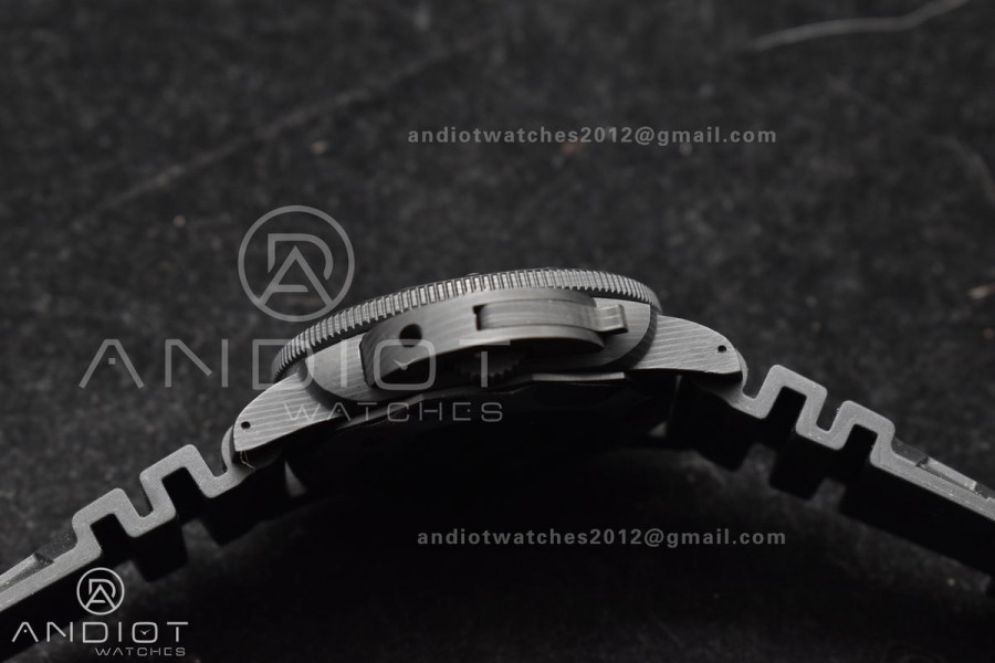 PAM1616 Carbotech 47mm VSF Best Edition Black Dial Blue Markers on Rubber Strap P.9010 Clone