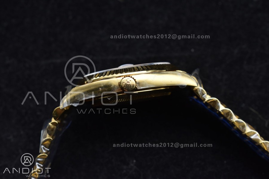 Day Date 40 YG 228238 ARF 1:1 Best Edition Gold Roman Dial On President Bracelet VR3255 (Gain Weight)