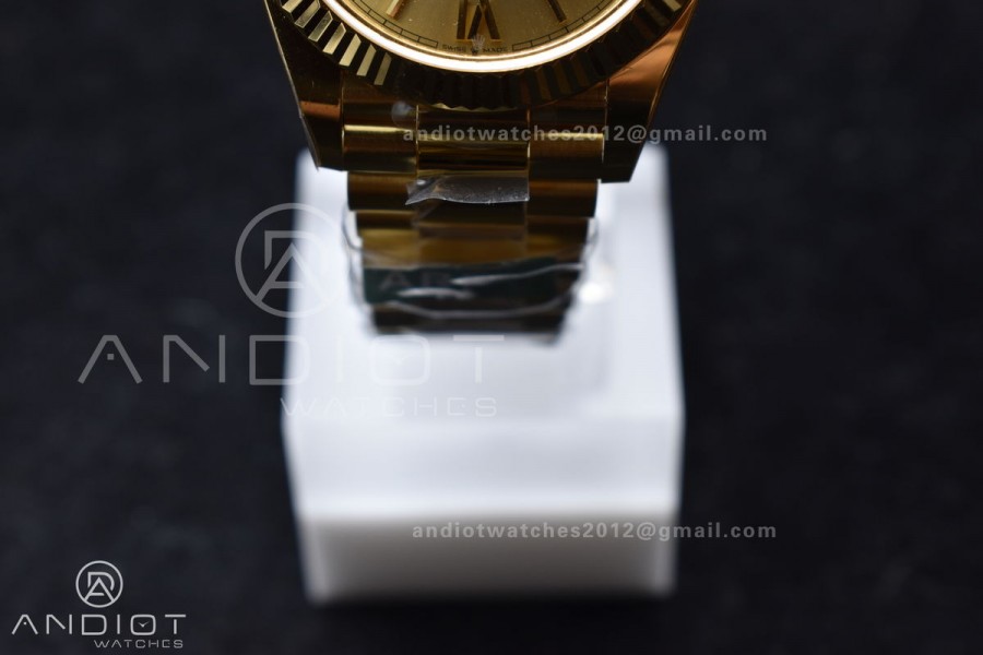 Day Date 40 YG 228238 ARF 1:1 Best Edition Gold Roman Dial On President Bracelet VR3255 (Gain Weight)