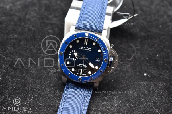 PAM1289 VSF 1:1 Best Edition Blue Dial on Blue Nyl...