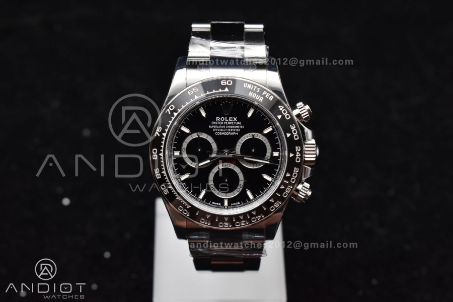 SBF/VS Factory 1:1 Rolex Daytona 126500 Black Dial in 904L Steel SL4801 Movement