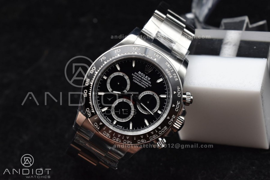 SBF/VS Factory 1:1 Rolex Daytona 126500 Black Dial in 904L Steel SL4801 Movement