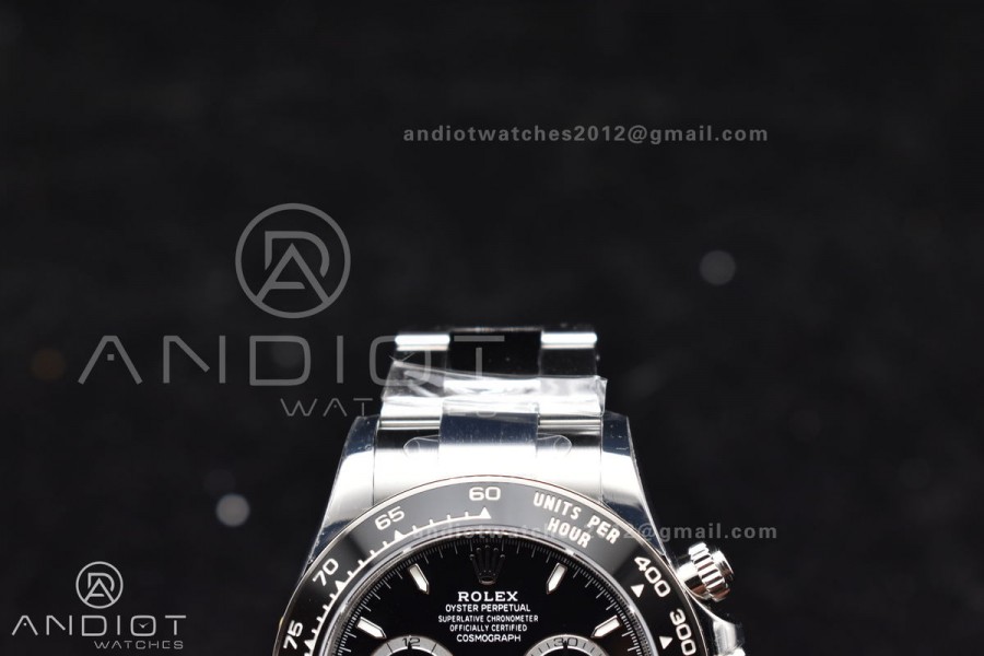 SBF/VS Factory 1:1 Rolex Daytona 126500 Black Dial in 904L Steel SL4801 Movement