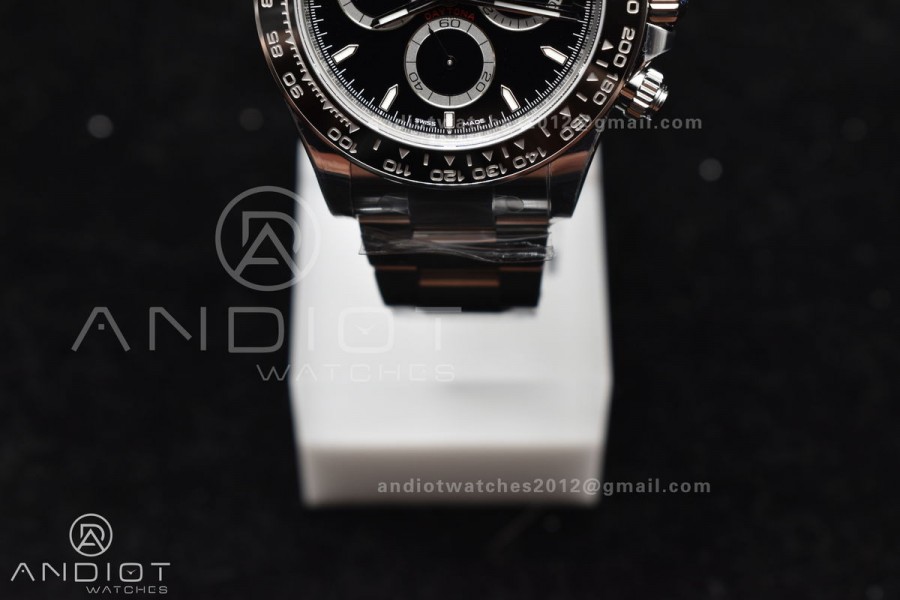 SBF/VS Factory 1:1 Rolex Daytona 126500 Black Dial in 904L Steel SL4801 Movement