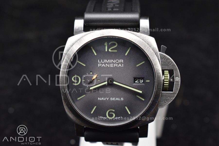 PAM1412 Navy SEALs VSF 1:1 Best Edition Iron Gray Dial on Rubber Strap P.9010 Clone