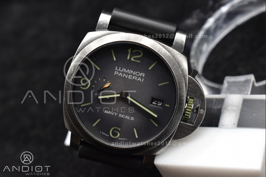 PAM1412 Navy SEALs VSF 1:1 Best Edition Iron Gray Dial on Rubber Strap P.9010 Clone