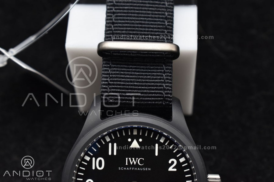 Pilot's Watch Top Gun Black Ceramic IW326901 V7F 1:1 Best Edition on Black Nylon Strap A32111