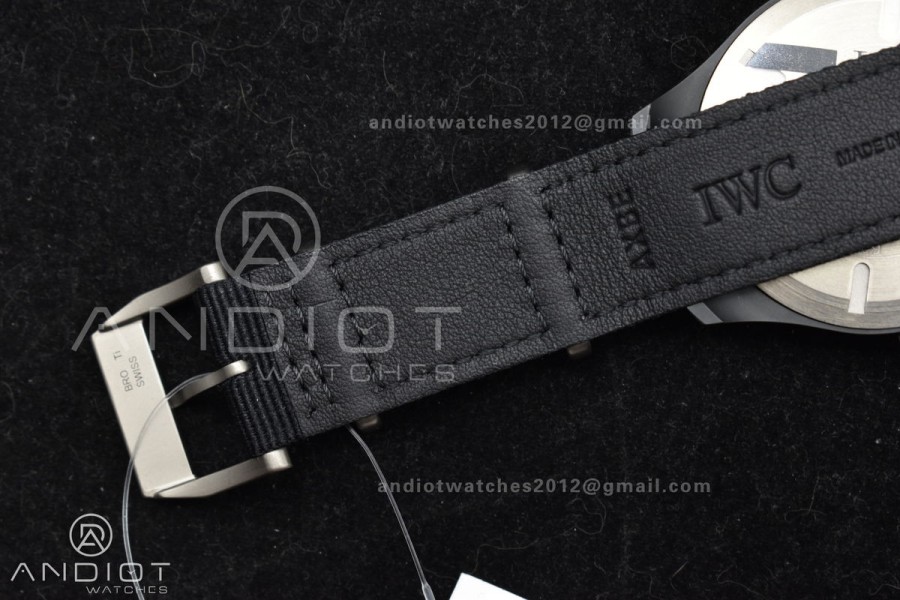 Pilot's Watch Top Gun Black Ceramic IW326901 V7F 1:1 Best Edition on Black Nylon Strap A32111