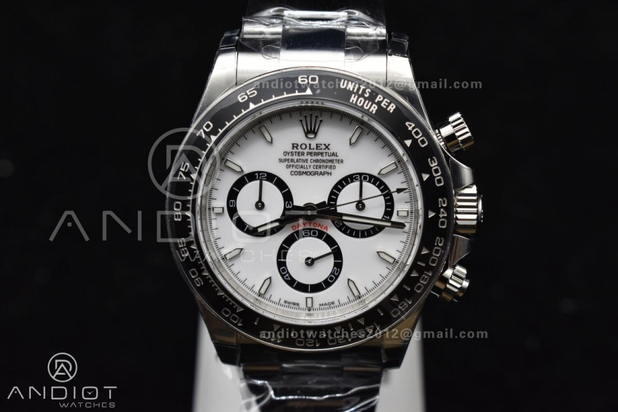 Daytona 126500 BTF 1:1 Best Edition 904L Steel White Dial on SS Bracelet DD4131 